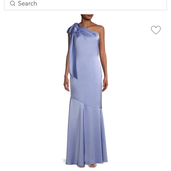 Aidan mattox baby blue silk Long one shoulder mermaid gown size 8 - Picture 13 of 13